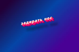 Задирать нос