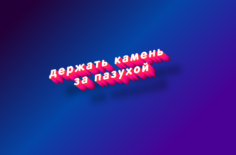 Держать камень за пазухой